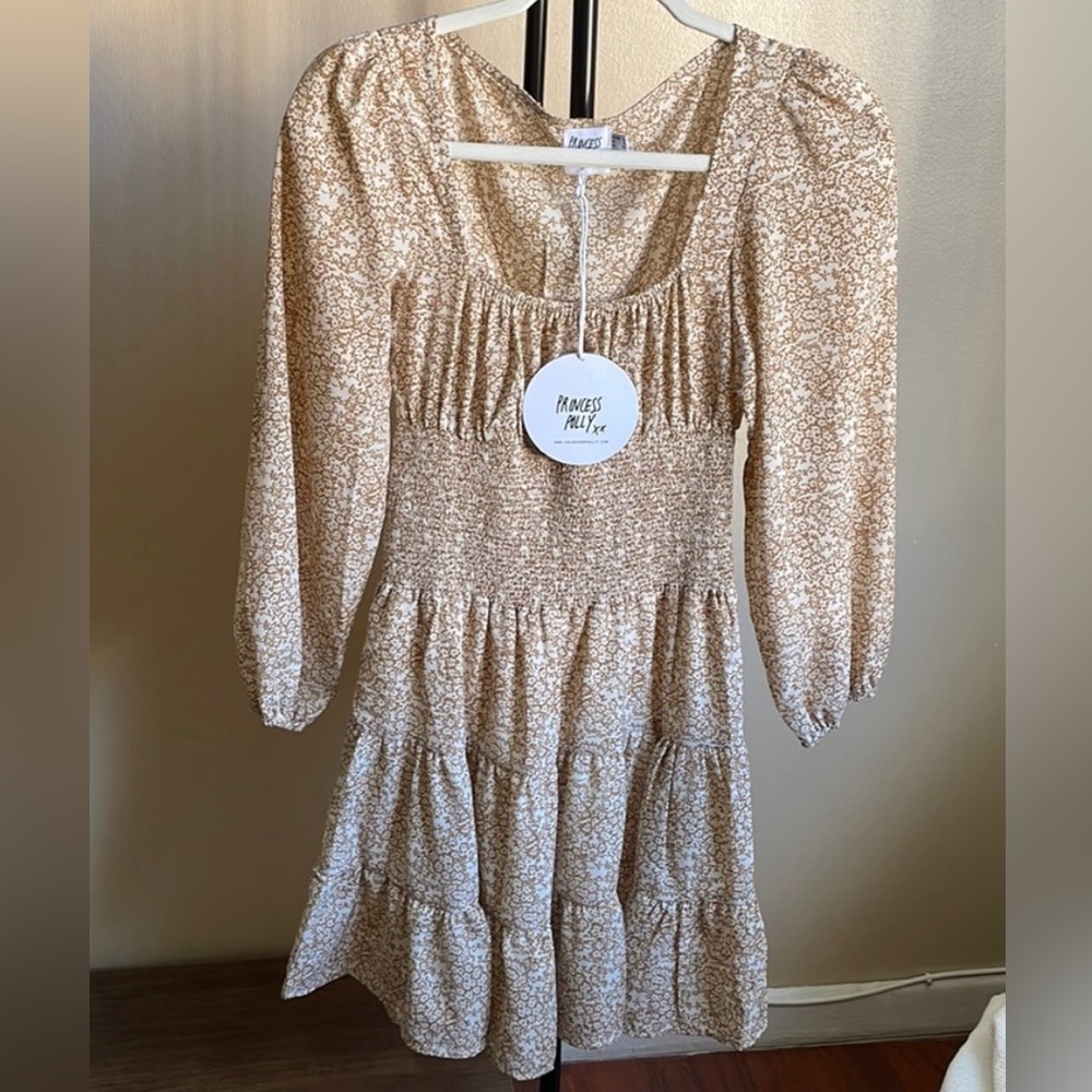 NWT Princess Polly Beige White Boho Dress